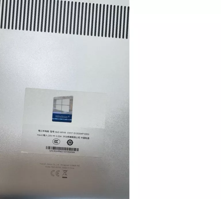 LAPTOP HUAWEI BOD-WFH9 MATEBOOK D15 16GB / 512GB