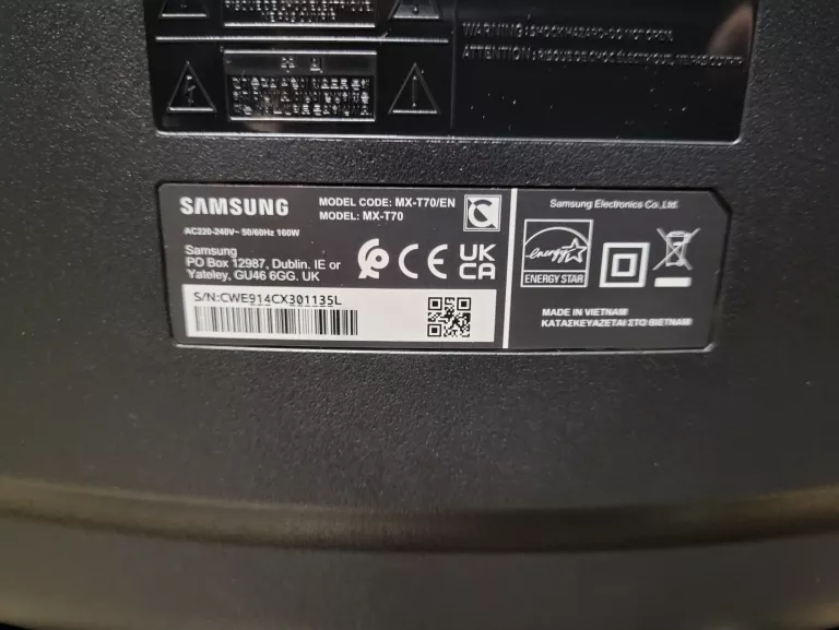 GŁOŚNIK PRZENOŚNY POWER AUDIO SAMSUNG MX-T70 BLUETOOTH 1500W