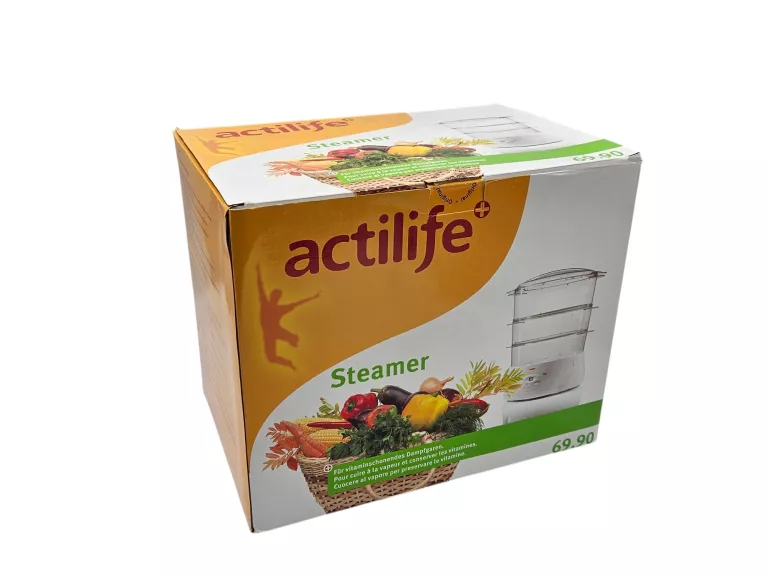 PAROWAR URZĄDZENIE DO GOTOWANIA NA PARZE ACTILIFE STEAMER | 900W | TIMER