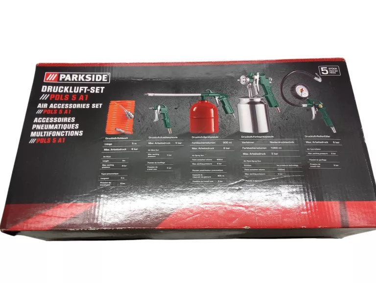 ZESTAW DO SPRĘŻONEGO POWIETRZA PARKSIDE PDLS 5 A1