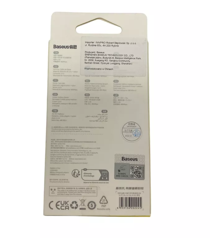 baseus-kabel-lightning-usb-24a-1m-szaro-czarny-ean-gtin-6953156202245