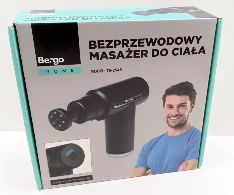 BEZPRZEWODOWY MASAŻER DO CIAŁA BERGO HOME TS-2543 PUDEŁKO