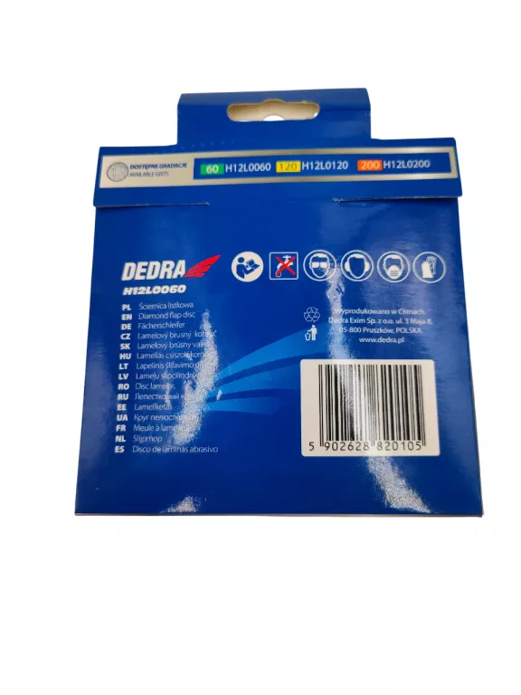 DEDRA ŚCIERNICA LISTKOWA DIAMENTOWA 125X22,2MM GR.120 H12L0120
