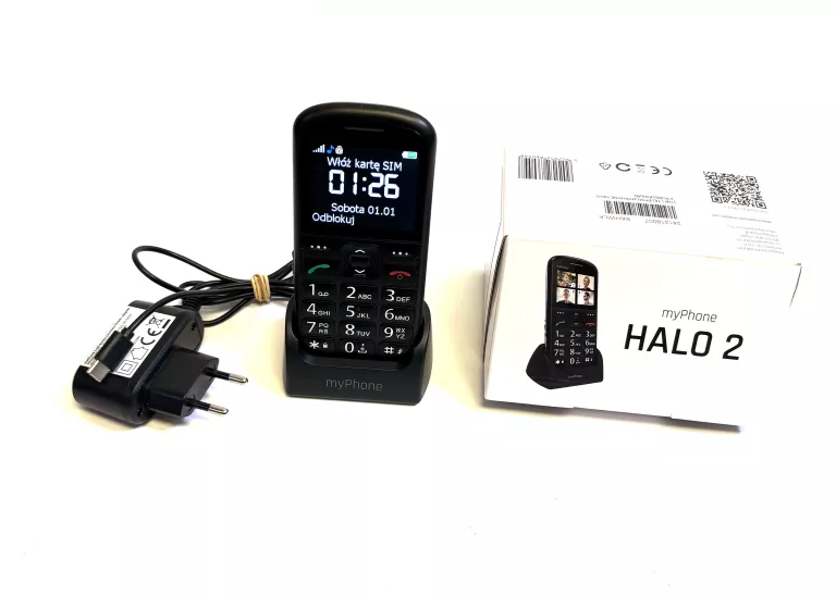 TELEFON MYPHONE HALO 2 + ŁADOWARKA + PUDEŁKO
