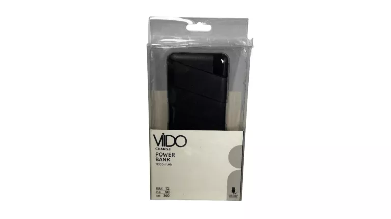 POWERBANK VIDO 7000MAH KOLOR CZARNY PLOMBA