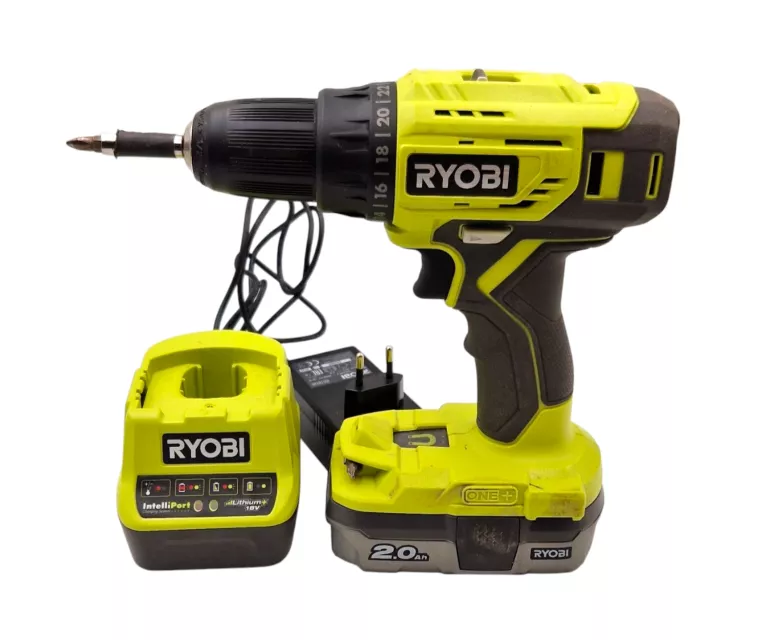 WIERTARKO WKRĘTARKA RYOBI R18DD4 + AKU 2,0 AH ŁADOWARKA