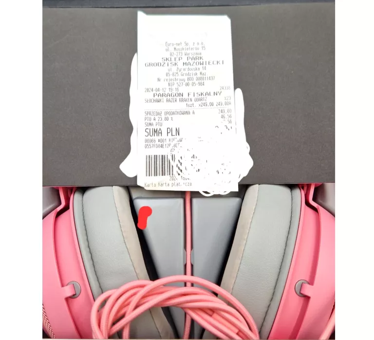 SŁUCHAWKI RAZER KRAKEN QUARTZ GAMINGOWE RÓŻOWE