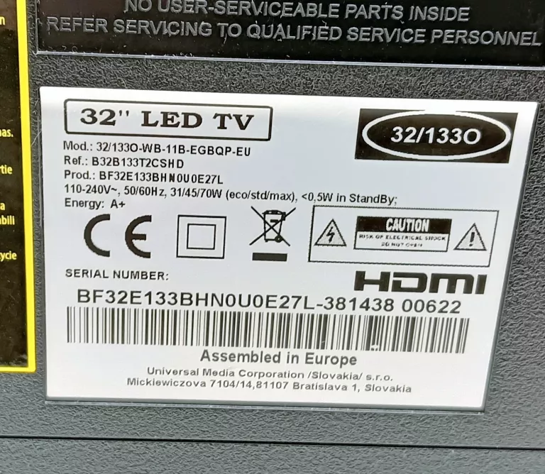 TELEWIZOR BLAUPUNKT 32/1330-WB-11B PILOT
