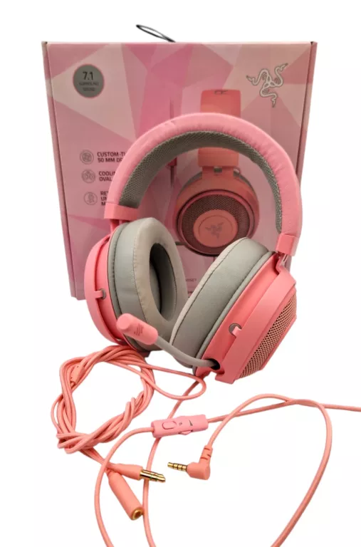SŁUCHAWKI RAZER KRAKEN QUARTZ GAMINGOWE RÓŻOWE