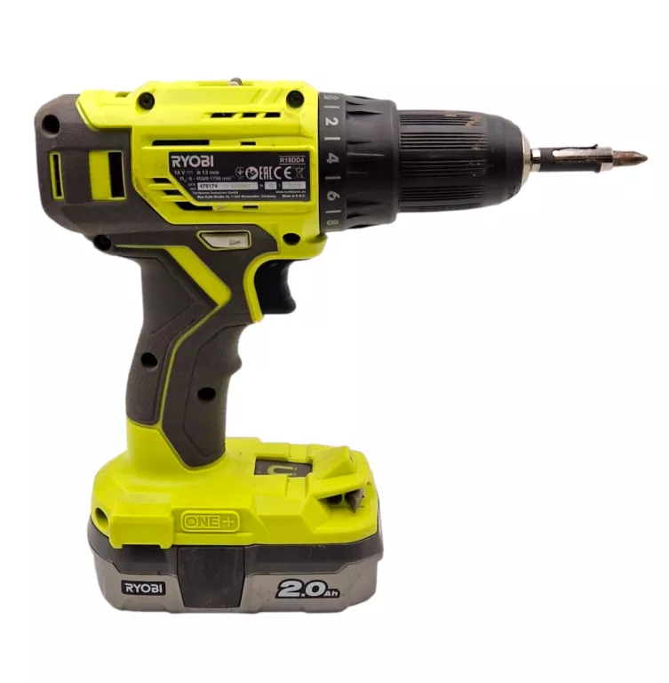 WIERTARKO WKRĘTARKA RYOBI R18DD4 + AKU 2,0 AH ŁADOWARKA