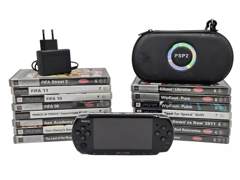 KONSOLA SONY PSP 3004 SLIM 8D ZESTAW I 15 GIER | KARTA 16GB
