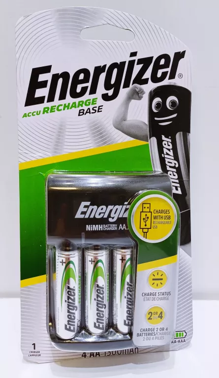 ŁADOWARKA DO AKUMULATORKÓW ENERGIZER ACCU RECHARGE BASE + 4 AA 1300 MAH