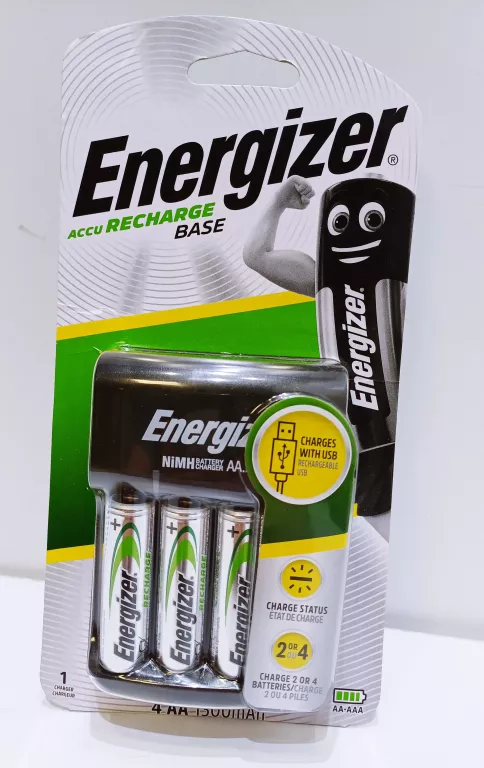 ŁADOWARKA DO AKUMULATORKÓW ENERGIZER ACCU RECHARGE BASE + 4 AA 1300 MAH