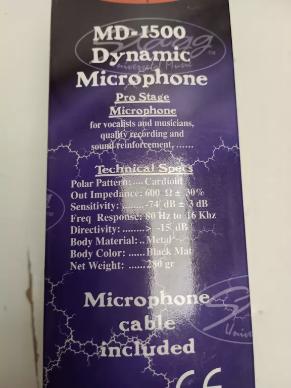 MIKROFON STAGG MD-1500 PRO STAGE DYNAMIC MICROPHONE
