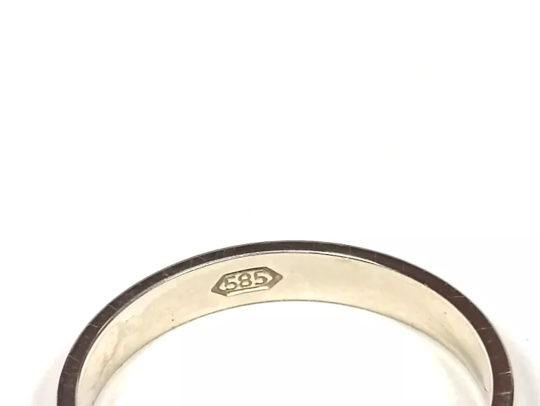 ZŁOTA OBRĄCZKA BIAŁE ZŁOTO 585 - R14 - 2,11G