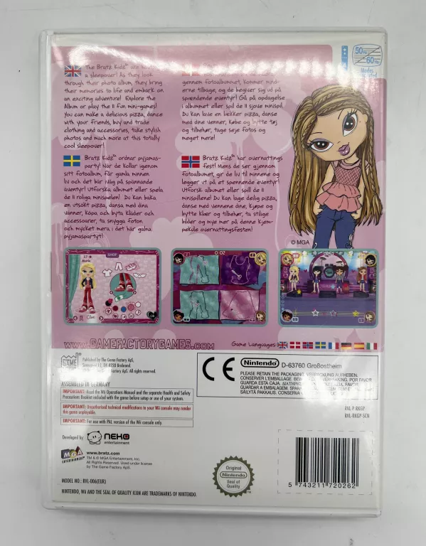 GRA NA NINTENDO WII BRATZ KIDZ PARTY