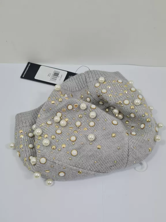 KARL LAGERFELD CZAPKA ZIMOWA ĆWIEKI/PERŁY L4KH9122
