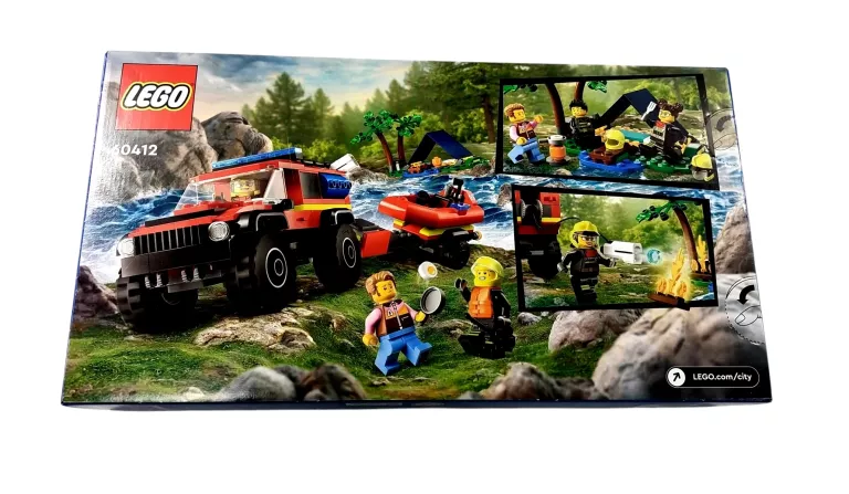 LEGO CITY 60412 WÓZ STRAŻACKI 4X4 I ŁÓDŹ RATOWNICZA