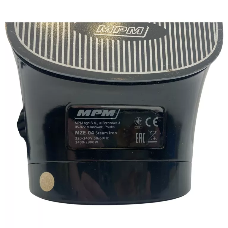 ŻELAZKO PAROWE ZE STOPĄ CERAMICZNĄ MPM MZE-04 2800W