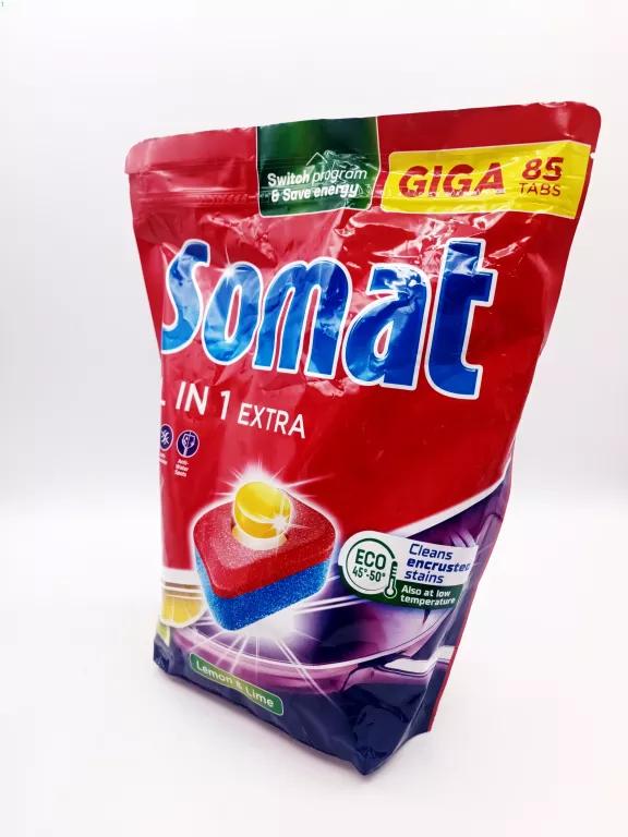 SOMAT ALL IN 1 EXTRA LEMON LIME KAPSUŁKI DO MYCIA NACZYŃ W ZMYWARKACH 1411