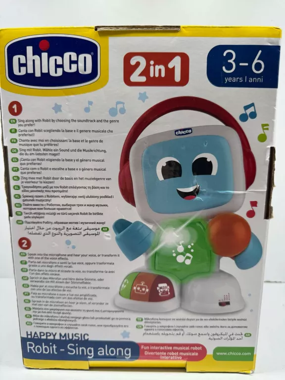 CHICCO HAPPY MUSIC ROBIT SING ALONG ŚPIEWAJĄCY ROBOT DZIECI INTERAKTYWNY