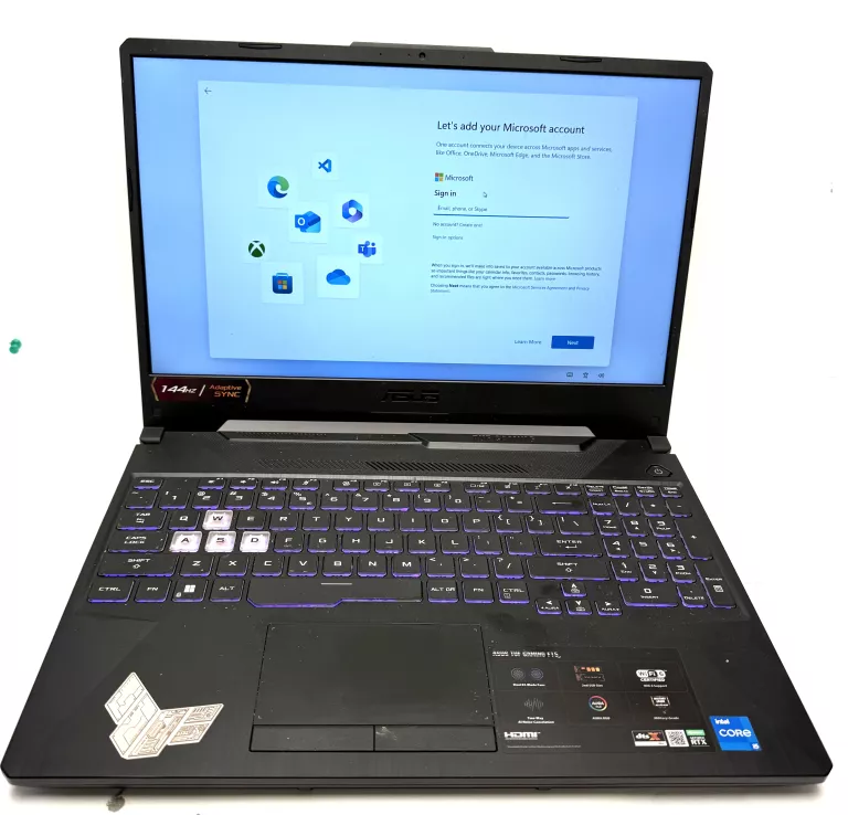 LAPTOP GAMINGOWY ASUS TUF GAMING F15 I5 11GEN 16/512GB PUDEŁKO