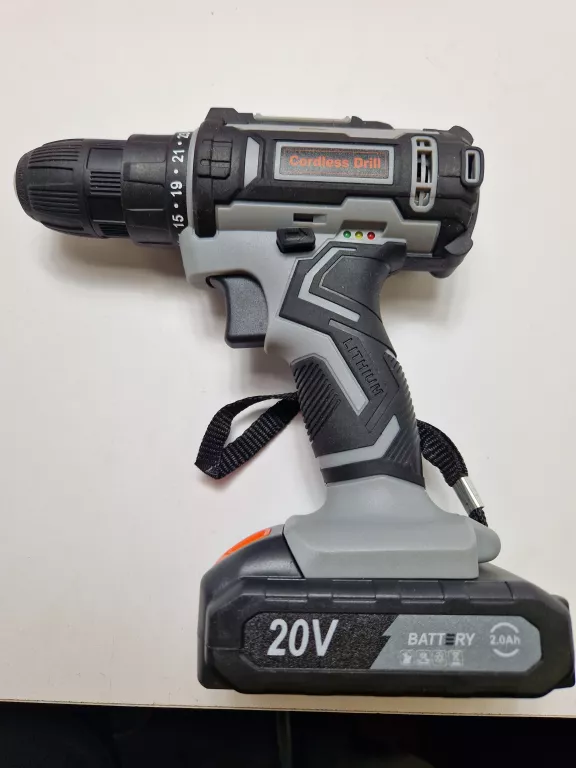 WKRĘTARKA AKUMULATOROWA 20V BATERIA 2000 MAH CORDLESS DRILL
