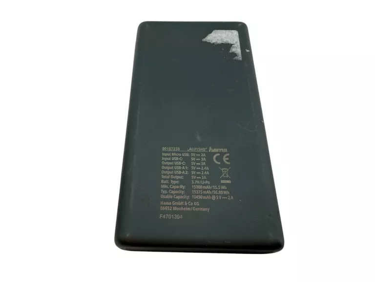 POWERBANK HAMA ALU15HD 15000MAH
