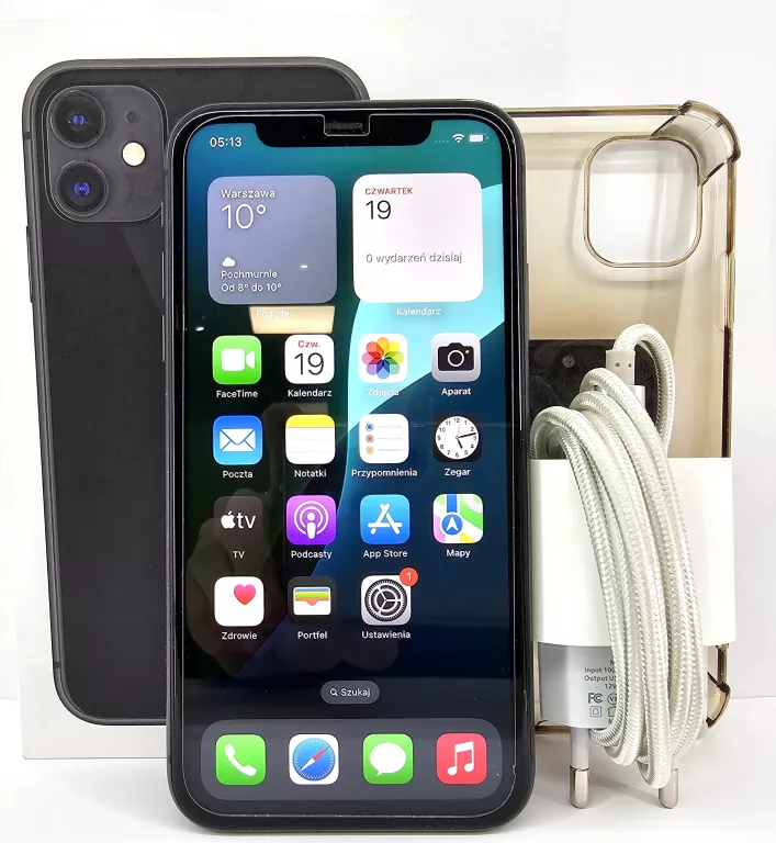 TELEFON APPLE IPHONE 11 128GB / PUDEŁKO/ ŁADOWARKA