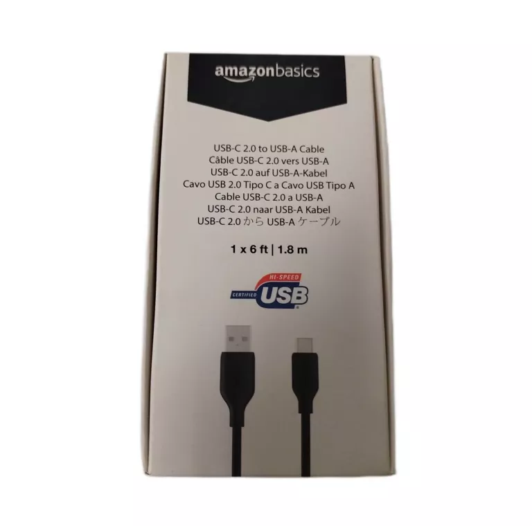 AMAZON BASICS USB-C TO USB-A 2.0 FAST CHARGER CABLE 1.8M