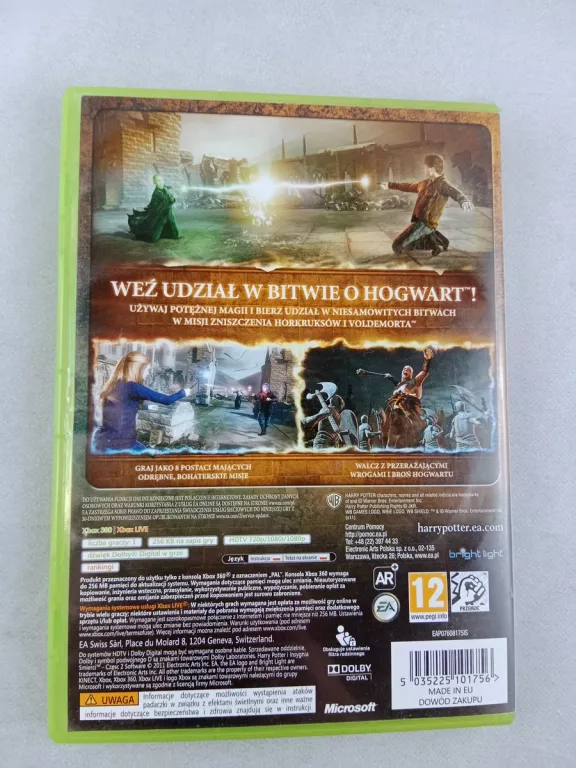 GRA XBOX 360 HARRY POTTER I INSYGNIA ŚMIERCI CZĘŚC 2