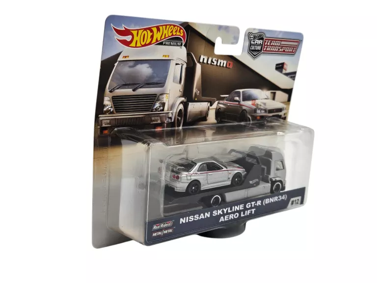 HOT WHEELS PREMIUM TEAM TRANSPORT NISSAN SKYLINE GT-R (BNR34) AERO LIFT