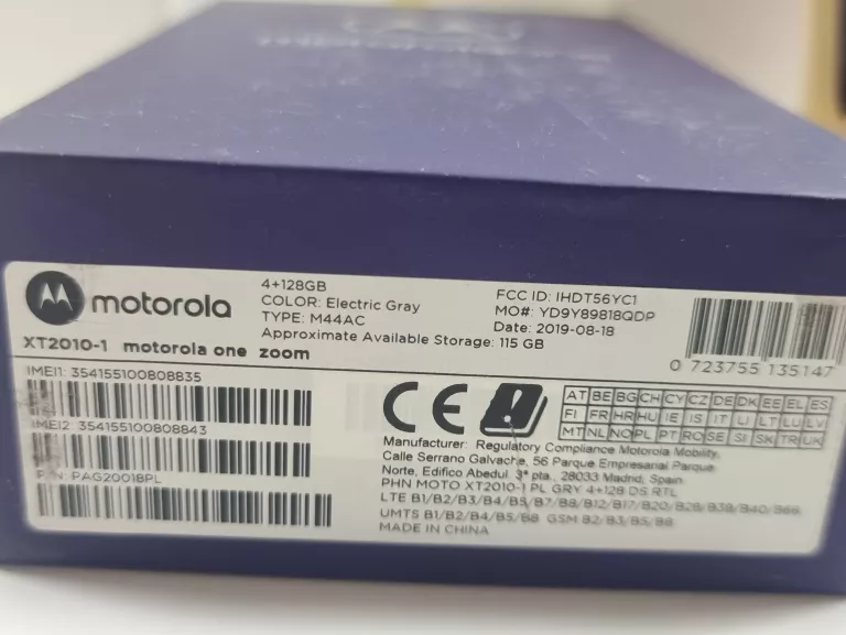 MOTOROLA ONE ZOOM 4/128GB