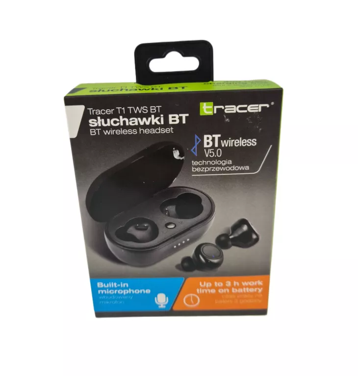 SŁUCHAWKI BEZPRZEWODOWE TRACER T1 TWS BT