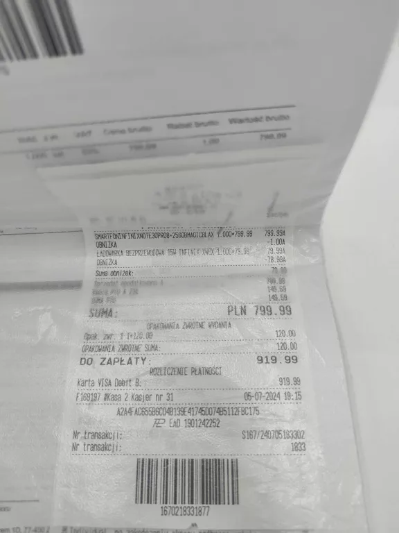 TELEFON INFINIX NOTE 30 PRO 16/256 GWARANCJA