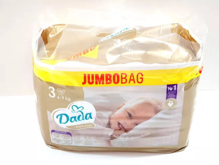 PIELUSZKI DADA EXTRA CARE ROZMIAR 3 96 SZT. JUMBO BAG