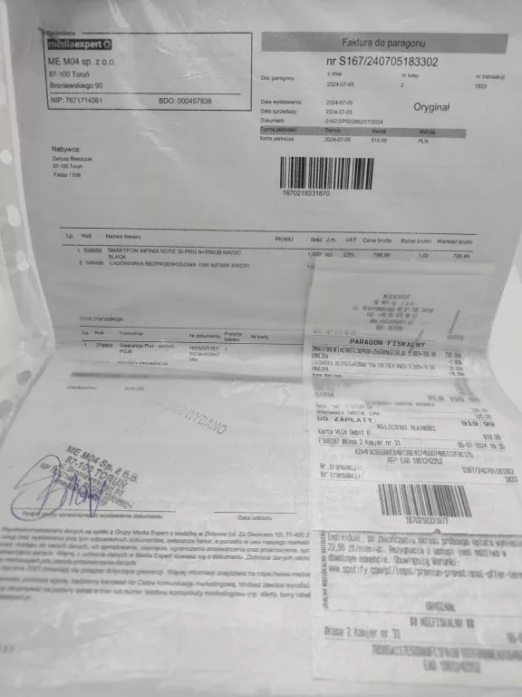 TELEFON INFINIX NOTE 30 PRO 16/256 GWARANCJA