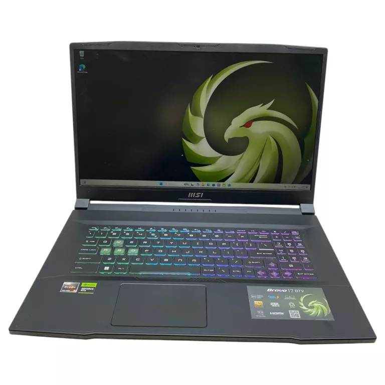 LAPTOP MSI BRAVO 17 D7VEK-092XPL 17,3 " AMD RYZEN 5 16 GB / 512 GB CZARNY