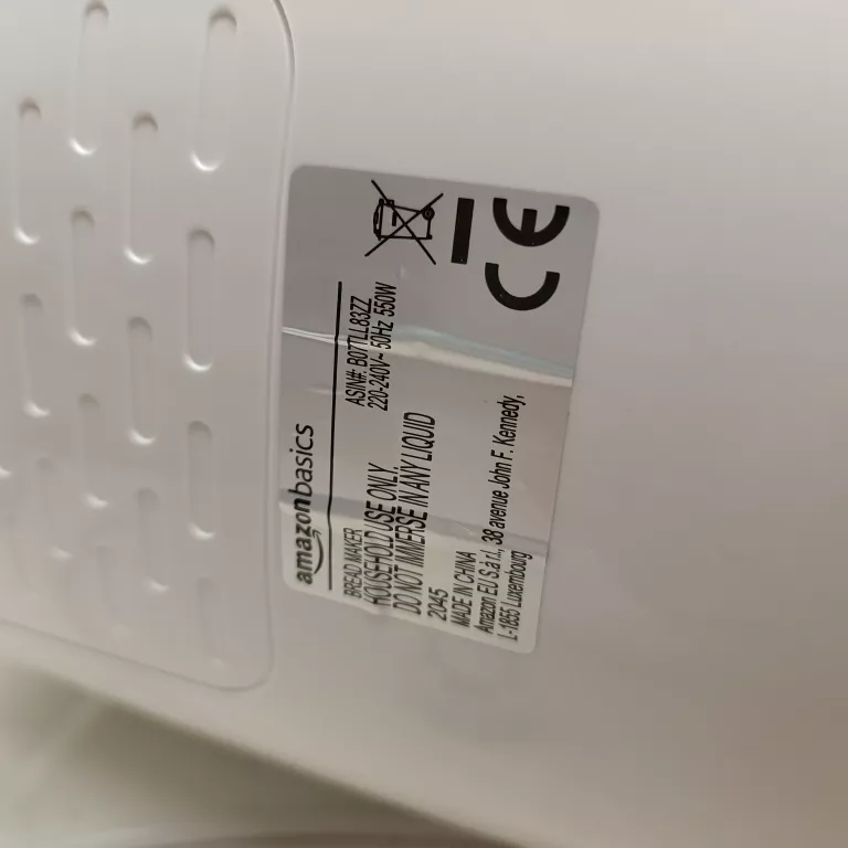 WYPIEKACZ DO CHLEBA AMAZON BM1349DB-GS BIAŁA 550 W 15 PROGRAMÓW