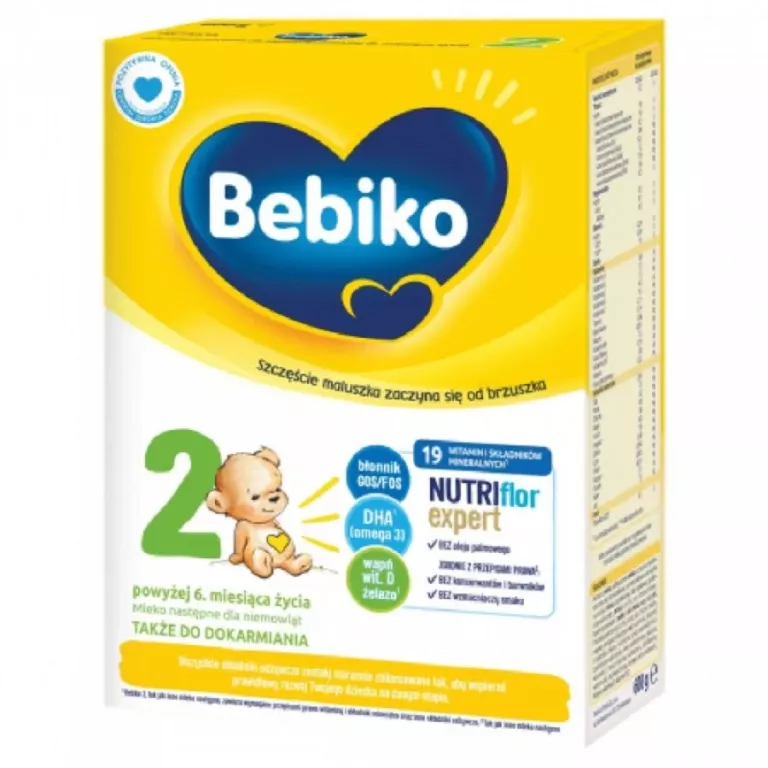 BEBIKO 2 MLEKO NASTĘPNE DLA NIEMOWLĄT 6M+, 600 G