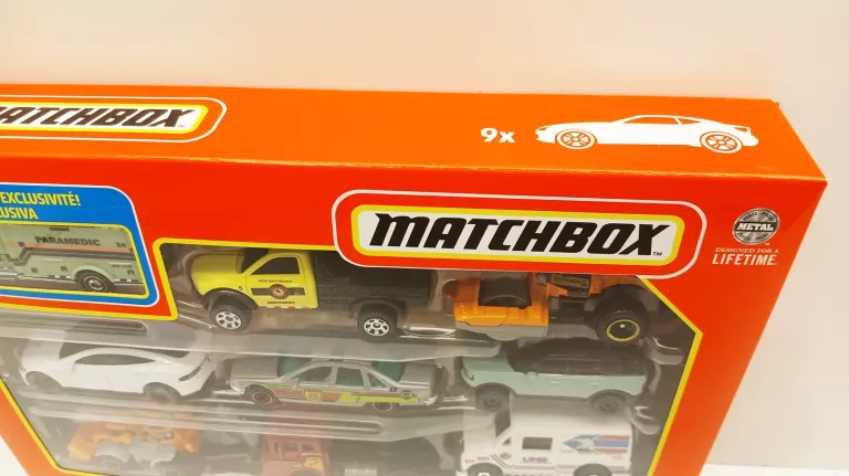 MATCHBOX 9PAK ZESTAW 9 POJAZDÓW PRAWDZIWE MODELE HVT89