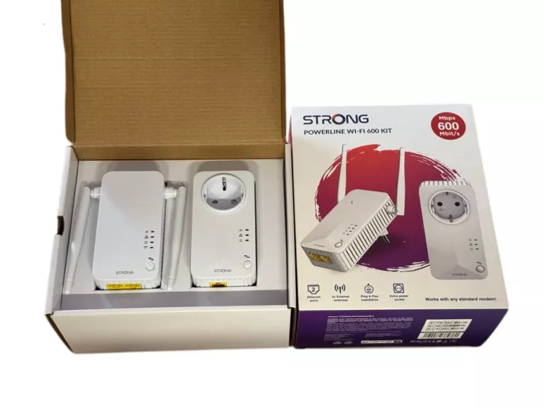 ZESTAW TRANSMITER SIECIOWY POWERLINE WI-FI 600MBPS KIT STRONG 600 KIT