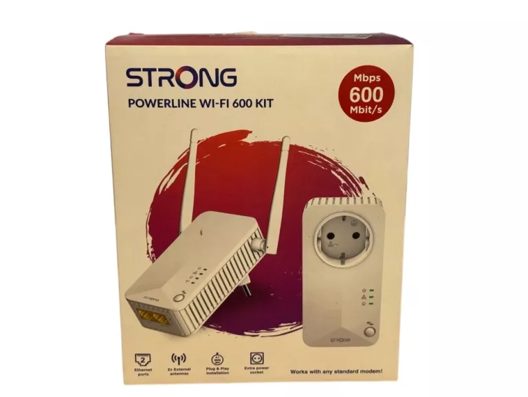 ZESTAW TRANSMITER SIECIOWY POWERLINE WI-FI 600MBPS KIT STRONG 600 KIT