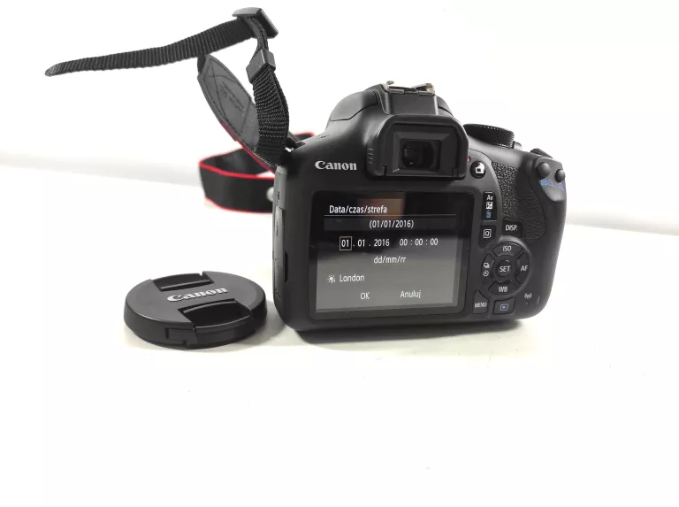 APARAT CANON EOS 1300D DS12621 + OBIEKTYW+ BATERIA+ŁĄD+ TORBA