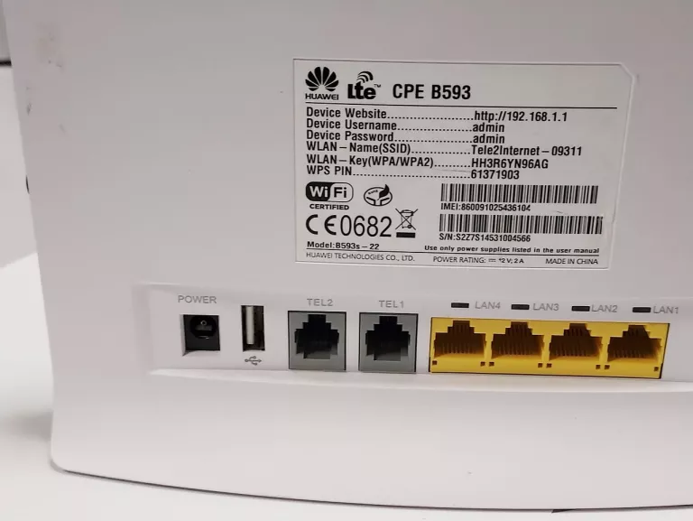 ROUTER WIFI MODEM 4G LTE RUTER HUAWEI B593S-22