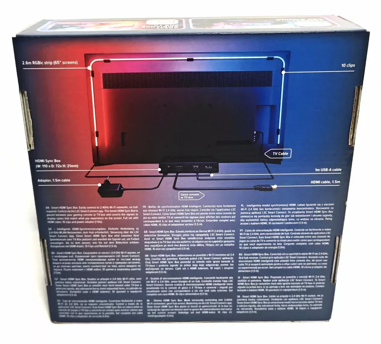 OŚWIETLENIE LED SMART HDMI SYNC BOX LSC SMART CONNECT 2.6M