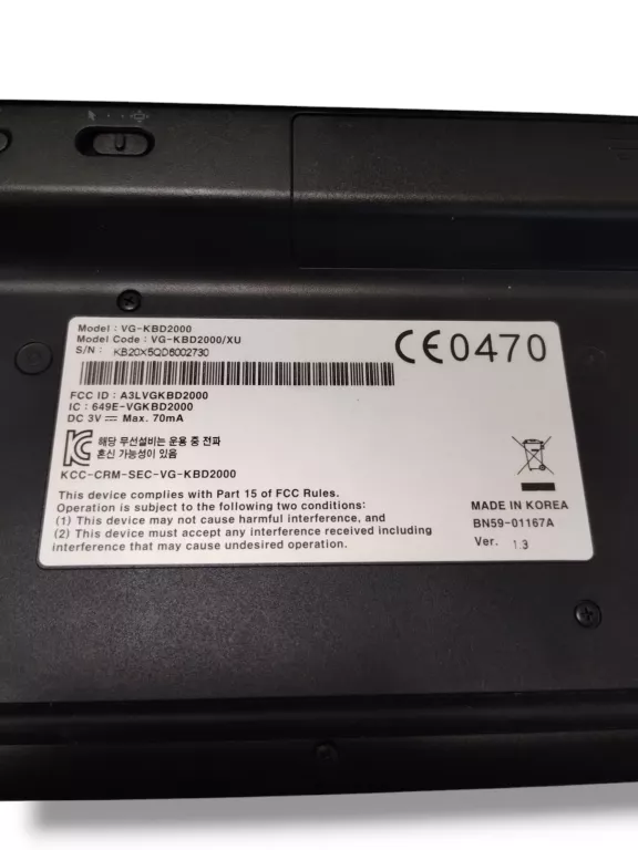 SAMSUNG VG-KBD2000 KLAWIATURA MEMBRANOWA