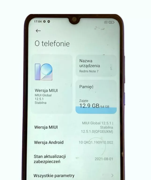 TELEFON XIAOMI REDMI NOTE 7 4/64 GB - NIEBIESKI