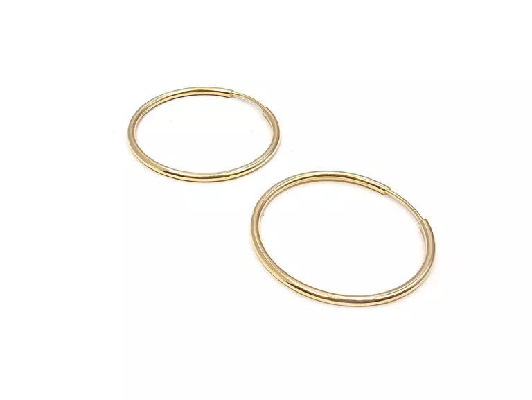 ZŁOTE KOLCZYKI KOŁA 585 W: 1,35 G