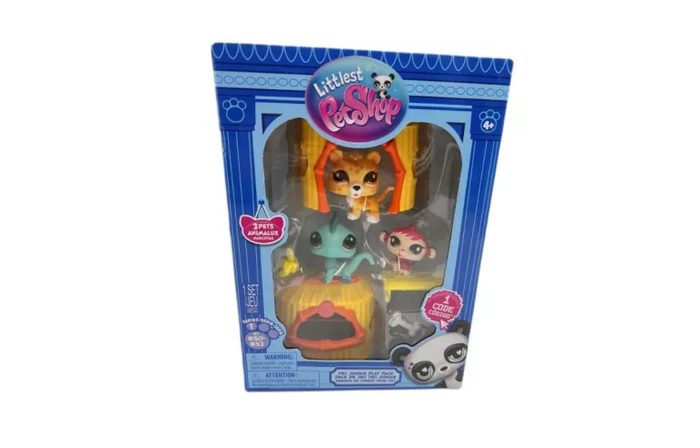 LITTLEST PET SHOP PETSHOP TIKI JUNGLE ZESTAW 3 FIGUREK AKCESORIA